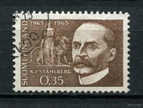 Финляндия - 1965 - 100 лет со дня рождения Каарло Юхо Стольберга - [Mi. 596] - полная серия - 1 марка. Гашеная.  (Лот 175AN)