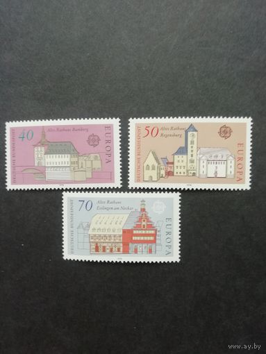 ФРГ 1978 Серия из трех марок "Европа СЕРТ СЕПТ. Старые ратуши" (чистые**) Mi.969-971 каталог 3.00 евро