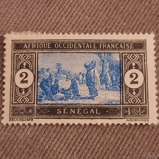 Сенегал 1914. Французская колония. Рынок. Торговля