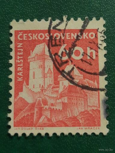 Чехословакия 1960. Архитектура. Замок Karlstejn