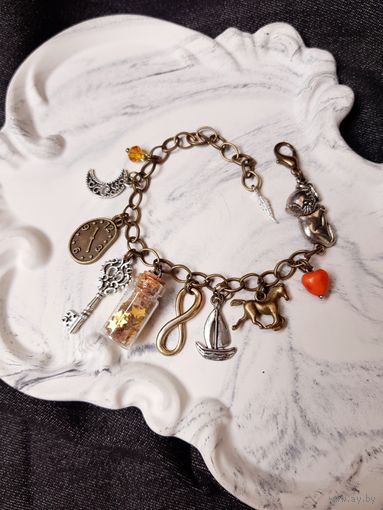 Браслет с подвесками по сказке "Питер Пэн" (Peter Pan)