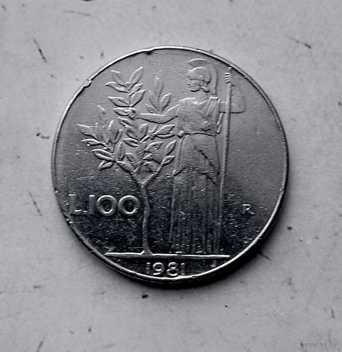 100 лир 1981 года Италия. Итальянская Республика.
