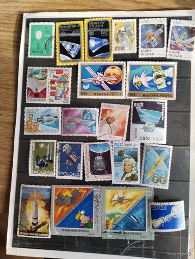 Распродажа Сборный лот марок мира-космос-15+