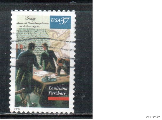 США-2003 (Мих.3742) ,  гаш. , Договор в Луизиане (одиночка),