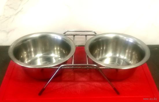 Миски * BALMAX * с Подставкой * по 400 мл * Нержавеющая Сталь * Германия