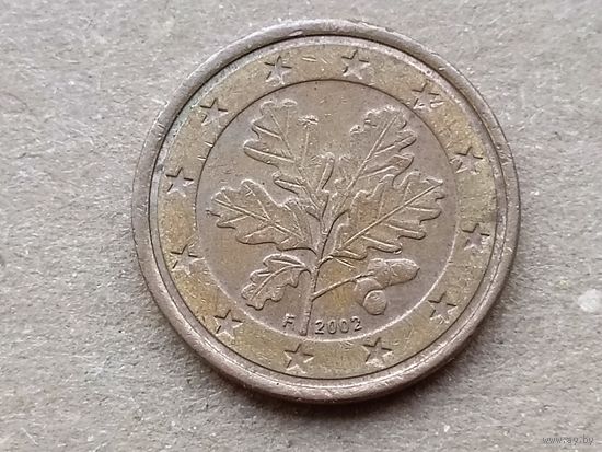 Германия 1 евроцент, 2002"F". (U-)