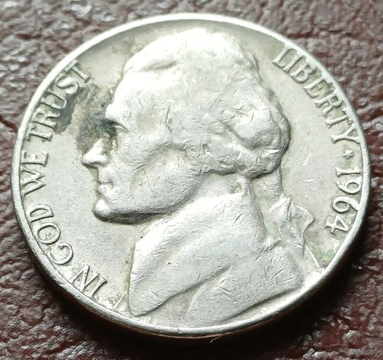 США 5 центов, 1964    D   ( 1-4-8 )