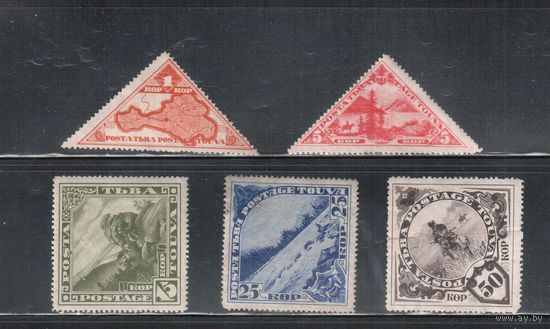 Тува-1935,(Заг.56-62)  * (3 м - без клея)  , Фауна, Карта, Охотник