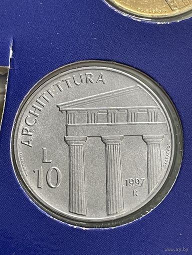 Сан-Марино 10 лир 1997 г ( Архитектура UNC не частая из набора )
