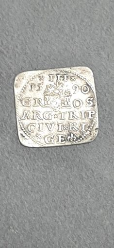3 гроша 1590 копия серебро
