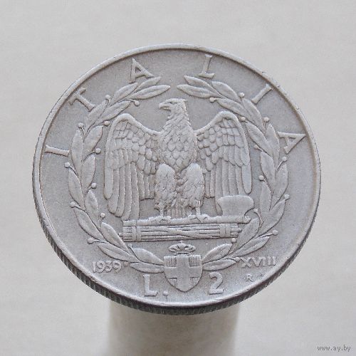 Италия 2 лиры 1939