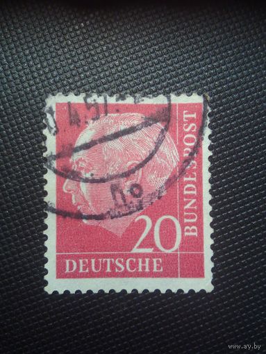 ФРГ. Т.Хойс. 1954г. гашеная