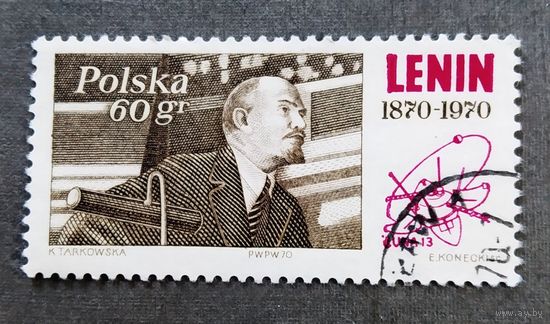 Марка Польша 1970 год Ленин