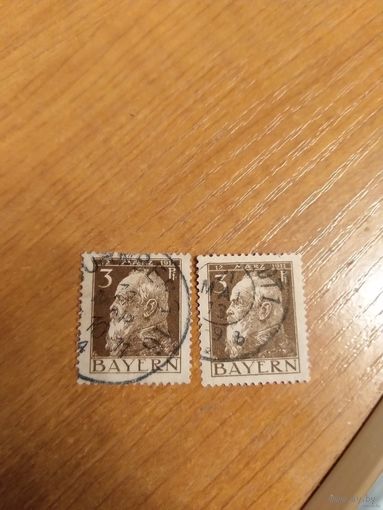 1911 королевство Бавария разные тиражи король (1-11)