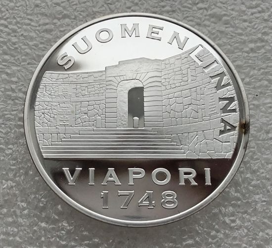 История Финляндии. Морская крепость Суоменлинна 1748 г. Серебро. Проба.