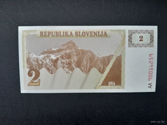 2 толара 1990 года. Словения. UNC. Распродажа.