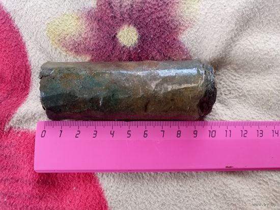 Латунный круг, болванка заготовка для изделия длинна 10см диаметр 3.5см