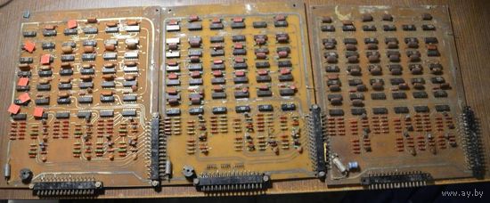 Платы с микросхемами СССР 155 серии. 75-80 годов выпуска.(Цена за 3 платы)