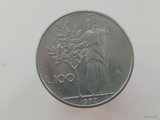 100 лир  Италия 1977 год  лот 44