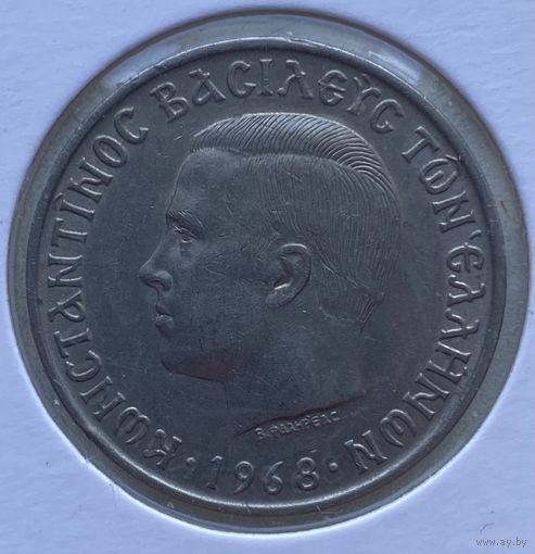 Греция 10 драхм 1968 г. В холдере
