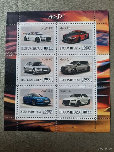 Бурунди 2018. Буджумбура. Автомобили Audi. Малый лист