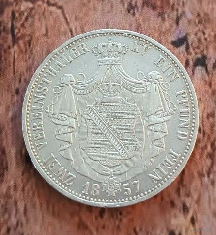 Саксония 2 талера 1857 год
