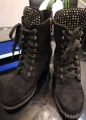 Полусапожки деми, р-р 39, замш натуральный