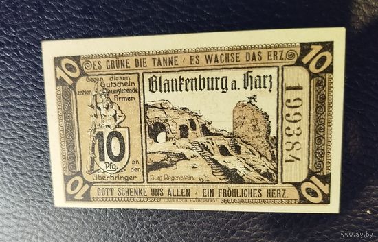 Нотгельд 10 пфеннигов 1920 год. Бланкенбурга-на-Гарце. (2)
