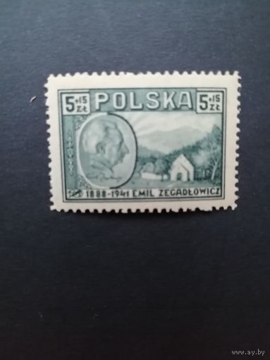 Польша 1947 Марка "Эмиль Зегадлович" (чистая**) Mi.453 каталог 3.60 евро