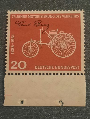 ФРГ 1961. 75 летие немецкого автомобилестроения. Карл Бенц