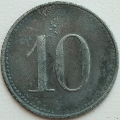"10". Жетон платежный. Германия. 1920-е гг.