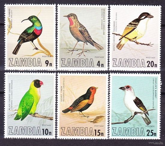1977 Замбия 180-185 Птицы 10,00 евро