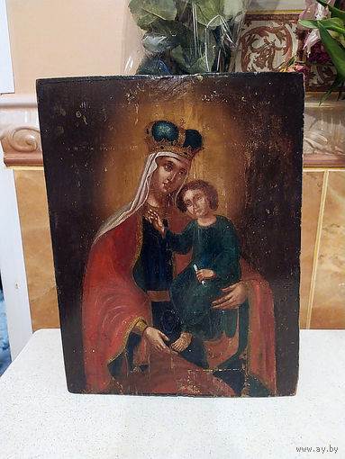 Писанная Икона Божией Матери Избавительница от бед страждущих 19 век.