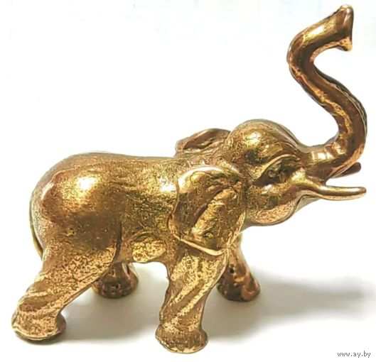 Статуэтка миниатюра Слонёнок Латунь