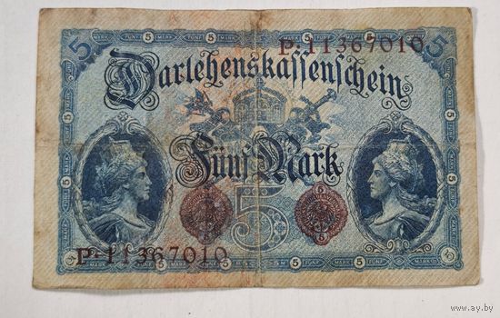 1914 год Германия 5 марок