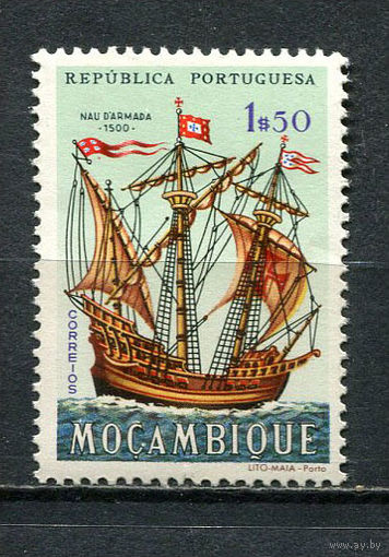 Португальские колонии - Мозамбик - 1963 - Парусник 1,5Е - [Mi.499] - 1 марка. MNH.  (Лот 61HT)-TG3P17