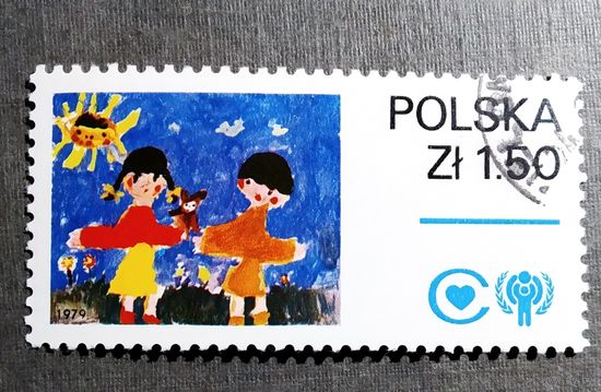 Марка Польша 1979 год Рисунки детей