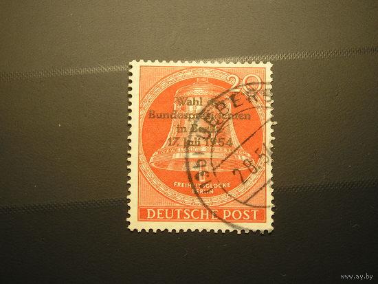 Зап. Берлин 1954 Колокол свободы , надпечатка