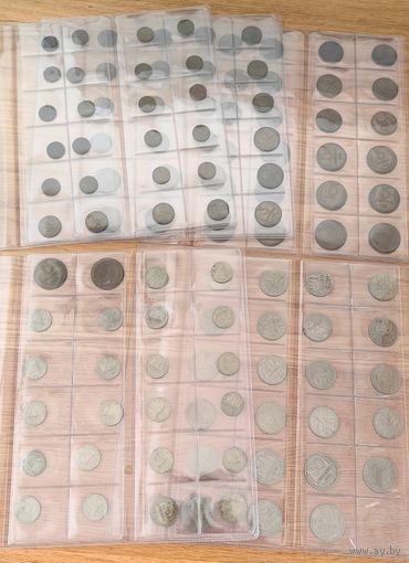 Сборный лот монет СССР 119 штук без повторов. С 1 рубля без МЦ