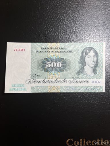 Дания 500 крон 1972 г. подписи Sunesen & Valeur KM 52b(2)  редкость