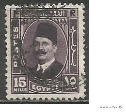Египет. Король Фуад I. 1927г. Mi#125. Чёрная.