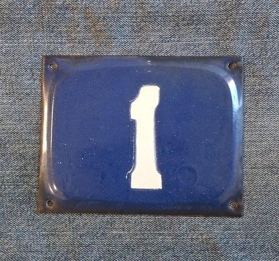 Табличка номер дома "1", СССР.