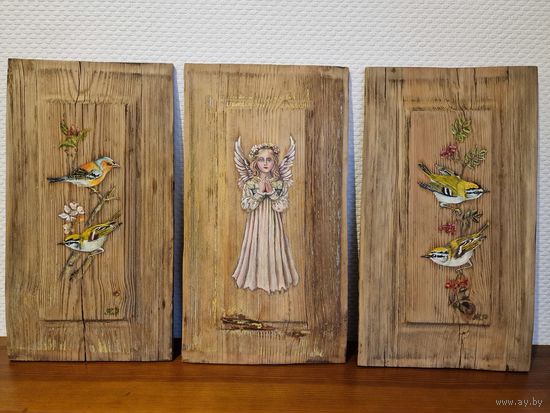 Ангелочек с птицами