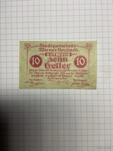 10 геллеров (нотгельды) Австрия.-2512-6