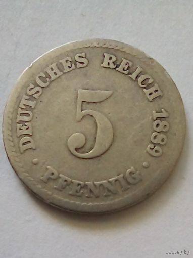 Германия.5 пфеннигов 1889А.