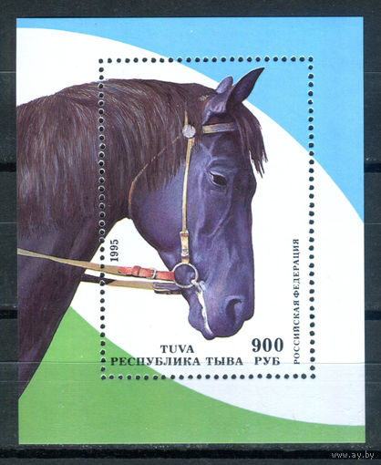 Тыва - 1995г. - Лошади - 1 блок - полная серия, MNH #O-Bl-Z-2-2
