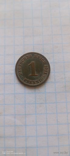1 пфенниг 1911 А