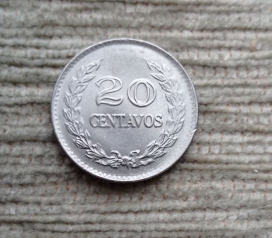 Werty71 Колумбия 20 сентаво 1970