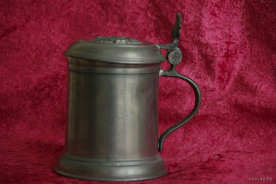 Кружка пивная, оловянная ( Германия )    14,5 см