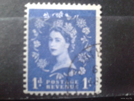 Англия 1958 Королева Елизавета 2  1 пенни